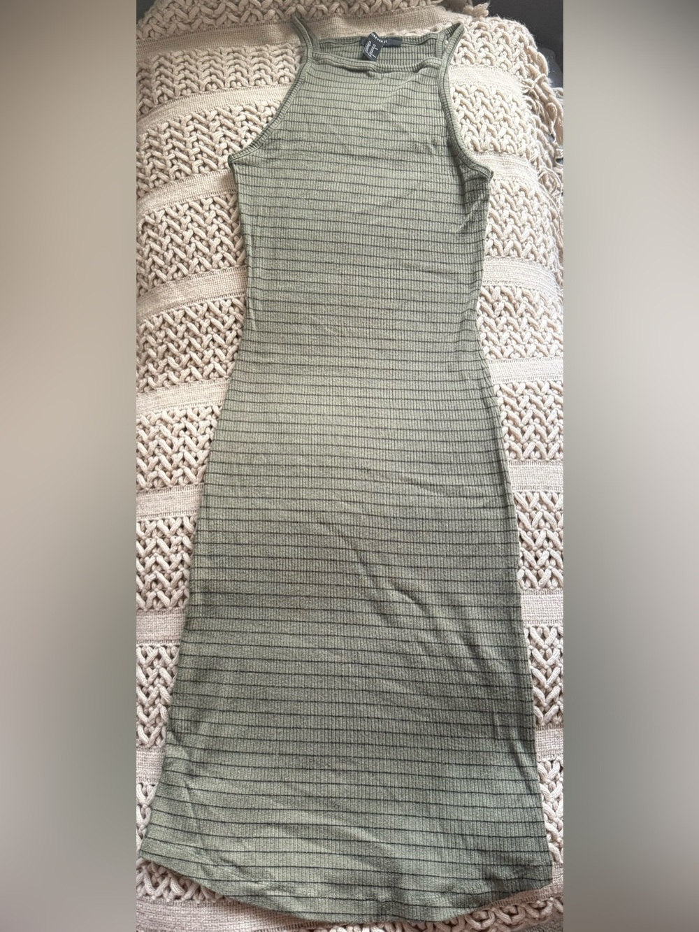 Forever 21 Olive Ribbed Tank Maxi Dress